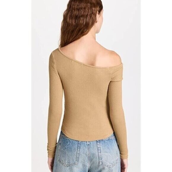 Free People Women's Addie Layering Top, Winter Wheat, Tan, Size: Small NWT - Picture 4 of 7